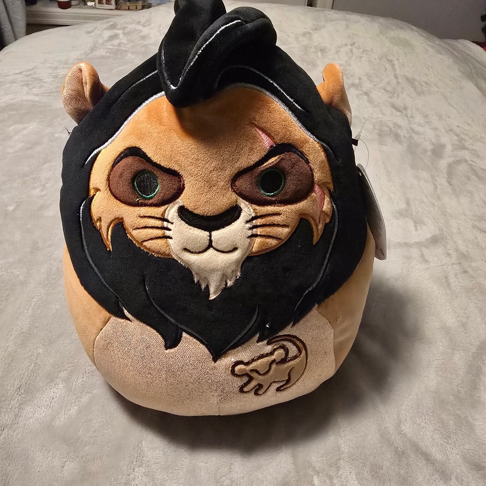 Squishmallows Disney The Lion King Scar Plush 12 inch Brown Black Villain Toy